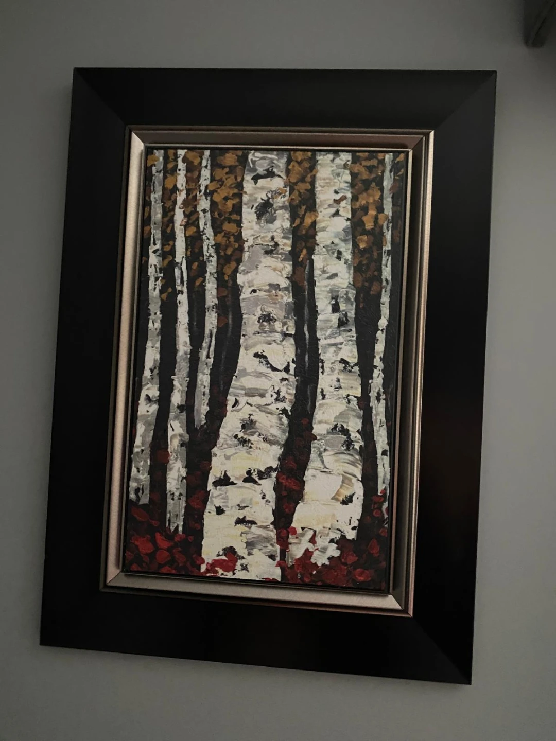 Framed Birch Tree Art