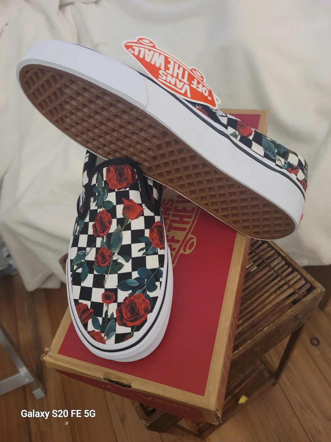 Vans Classic Slip-On Rose Checkerboard Shoes - photo 4