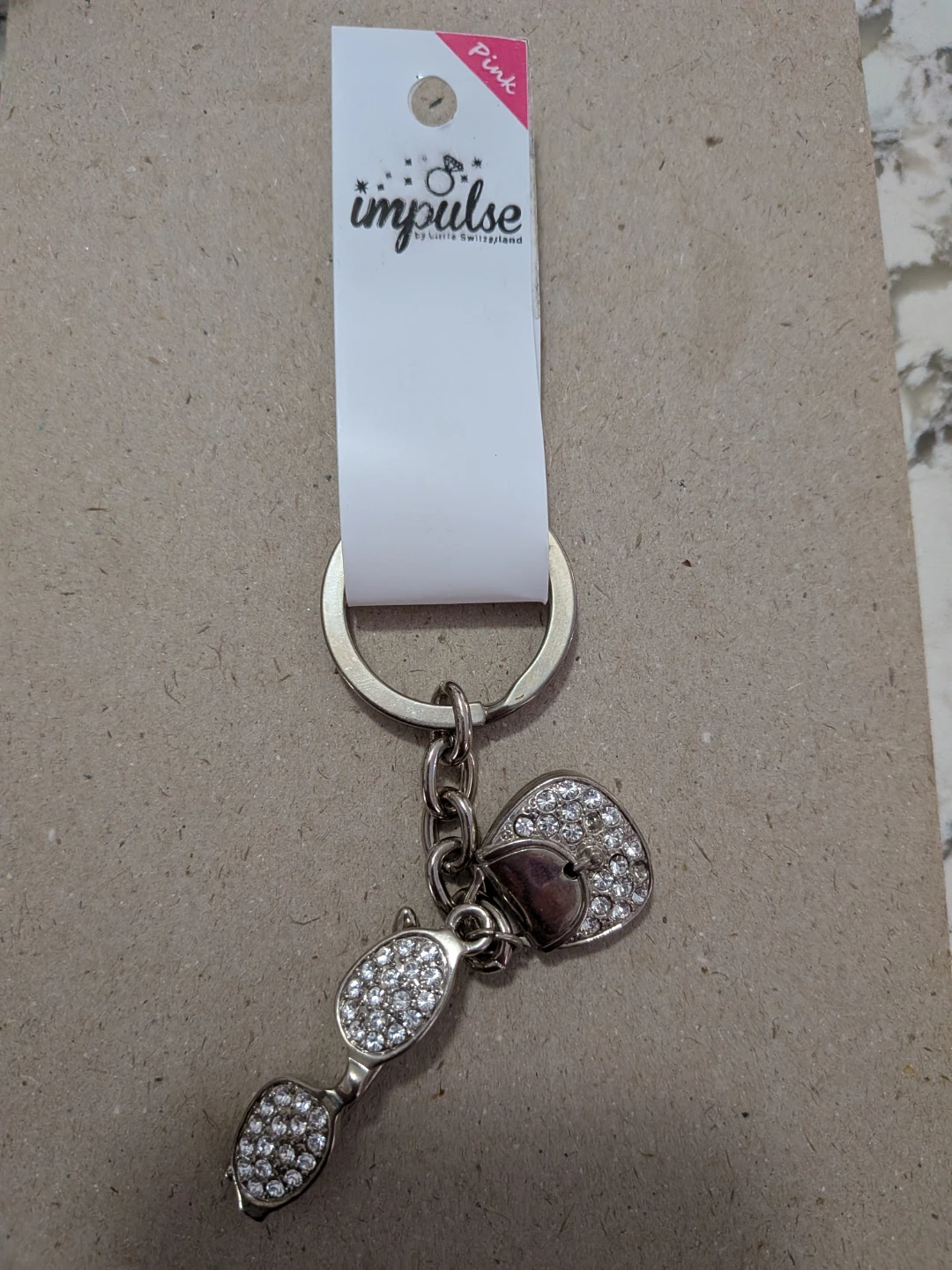 Impulse Pink Sunglasses & Heart Charm Keychain