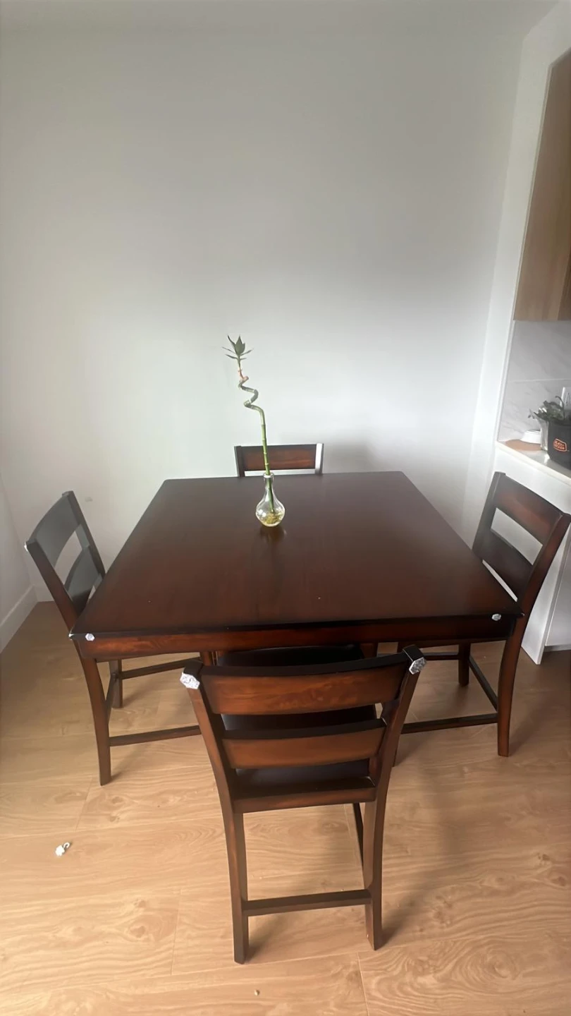 Wooden Dining Table with 2 Chairs