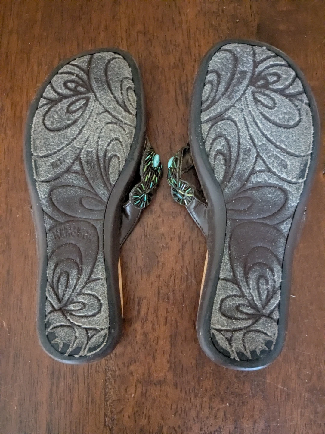 Kenneth Cole Reaction Boho Turquoise Beaded Sandals - Size 7 - photo 3