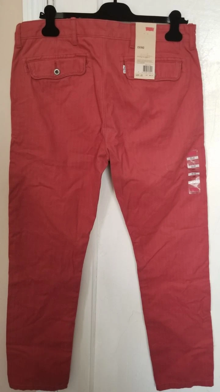 NEW $68 Levi's Chino Pants Red 33x32 Men's - photo 2