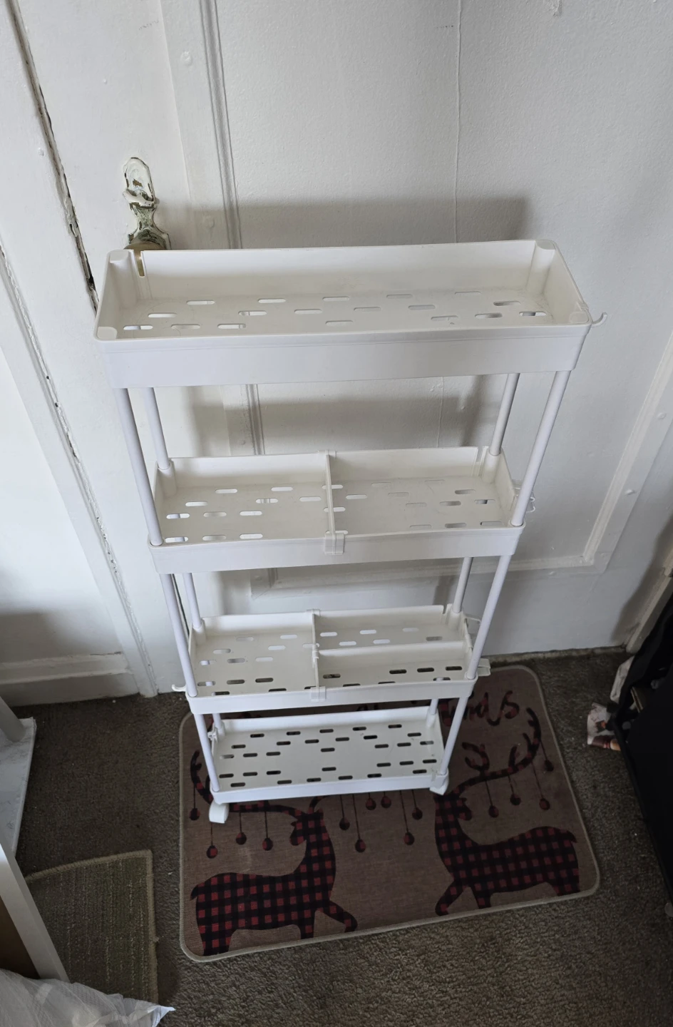 White 3-Tier Rolling Storage Cart - photo 2