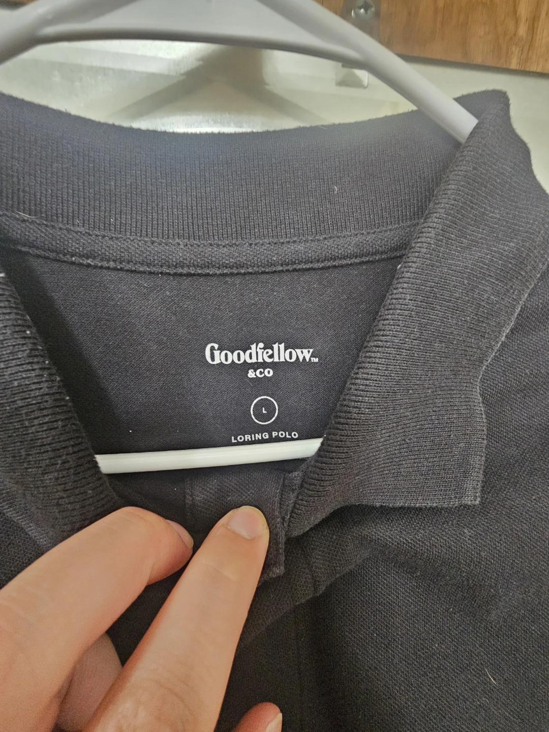 Goodfellow & Co Loring Polo Shirt - Black - Size L - photo 2
