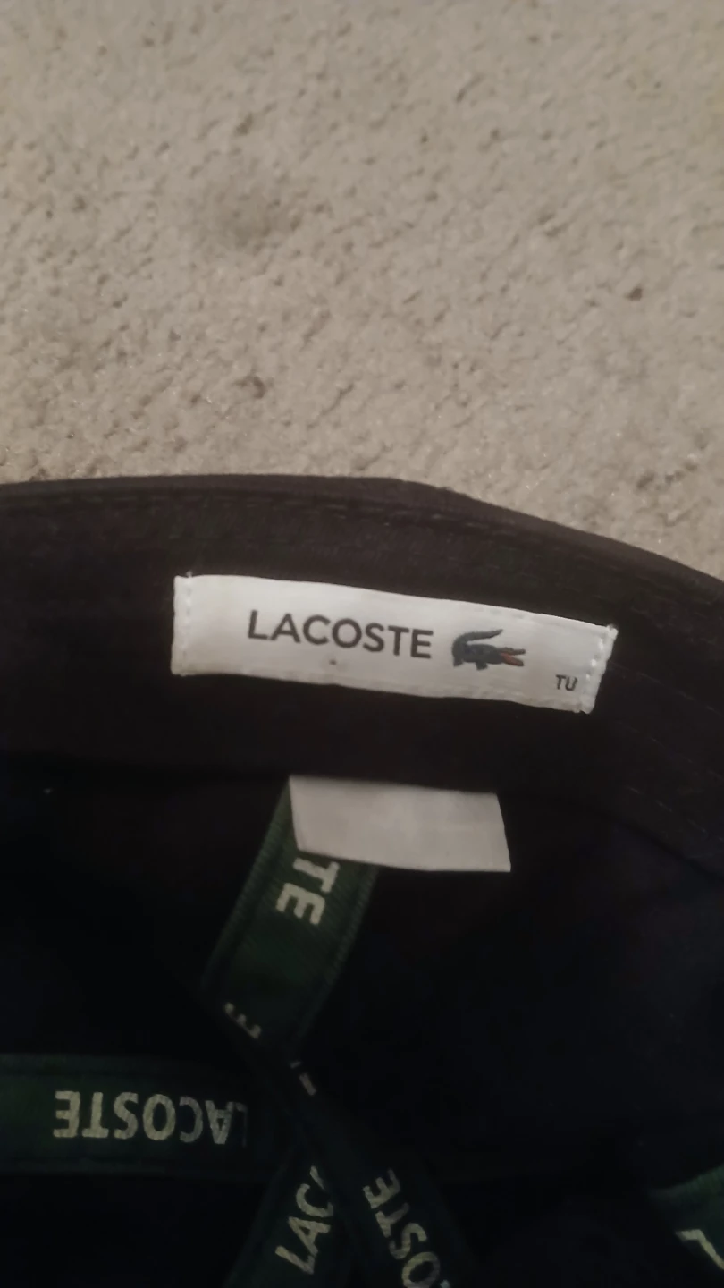 Lacoste Black Cap with Green Crocodile Logo - photo 2