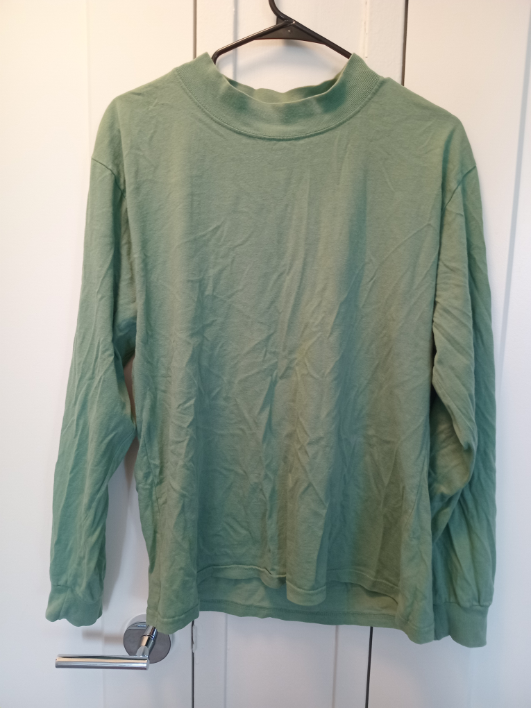 Long Sleeve Mock Neck Top - Green