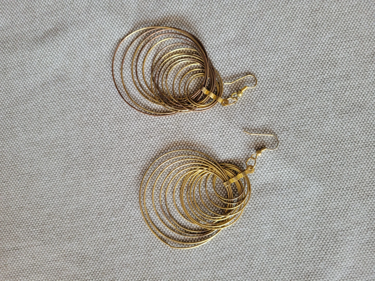 Gold-tone hoop earrings