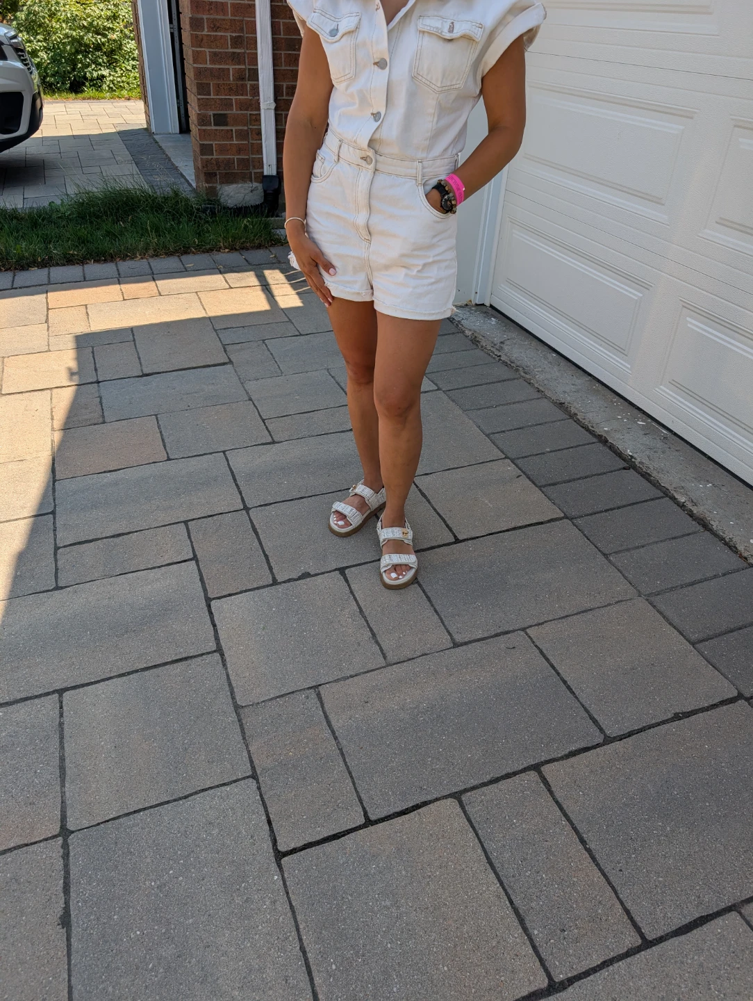Cotton On White Denim Shorts Jumpsuit - photo 3