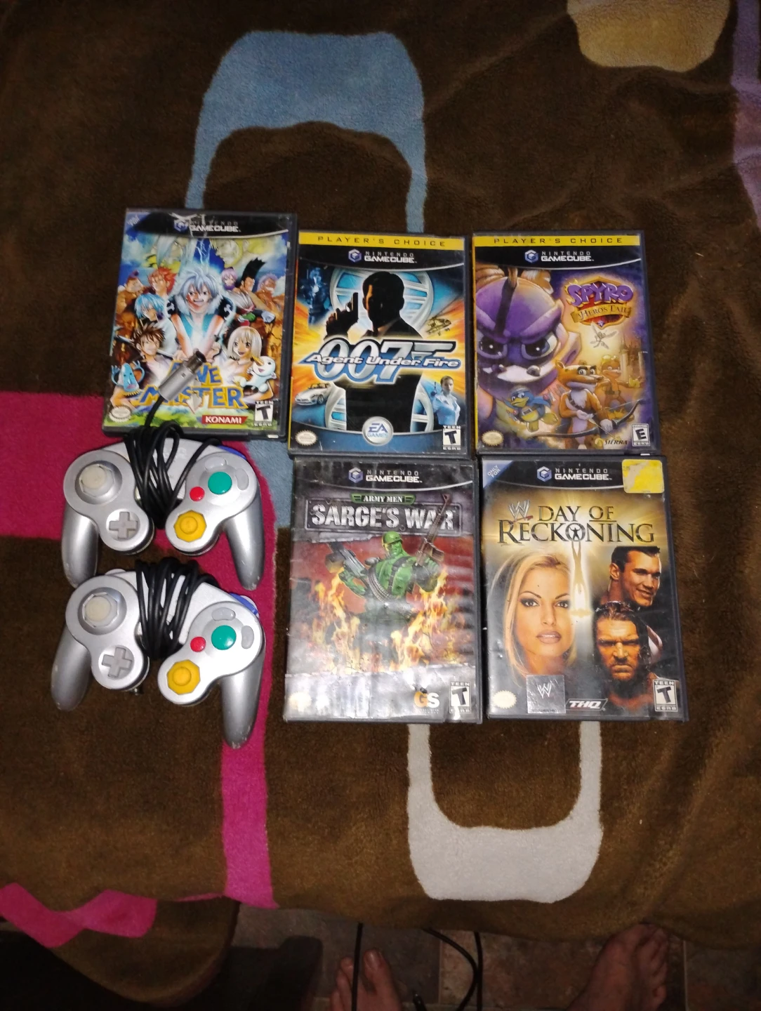 Nintendo GameCube Console with Controllers and Games