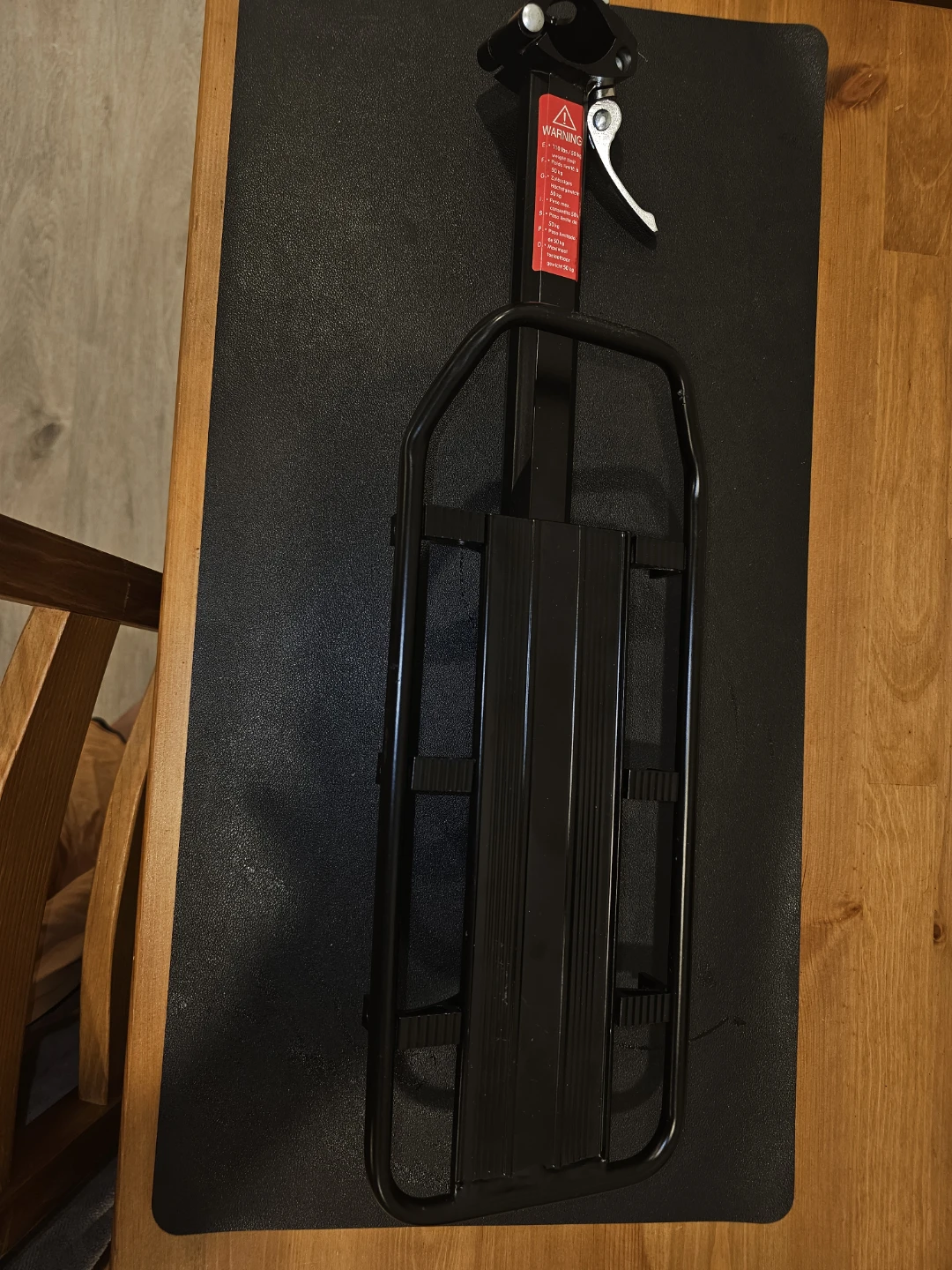 Black Bicycle Rear Rack
