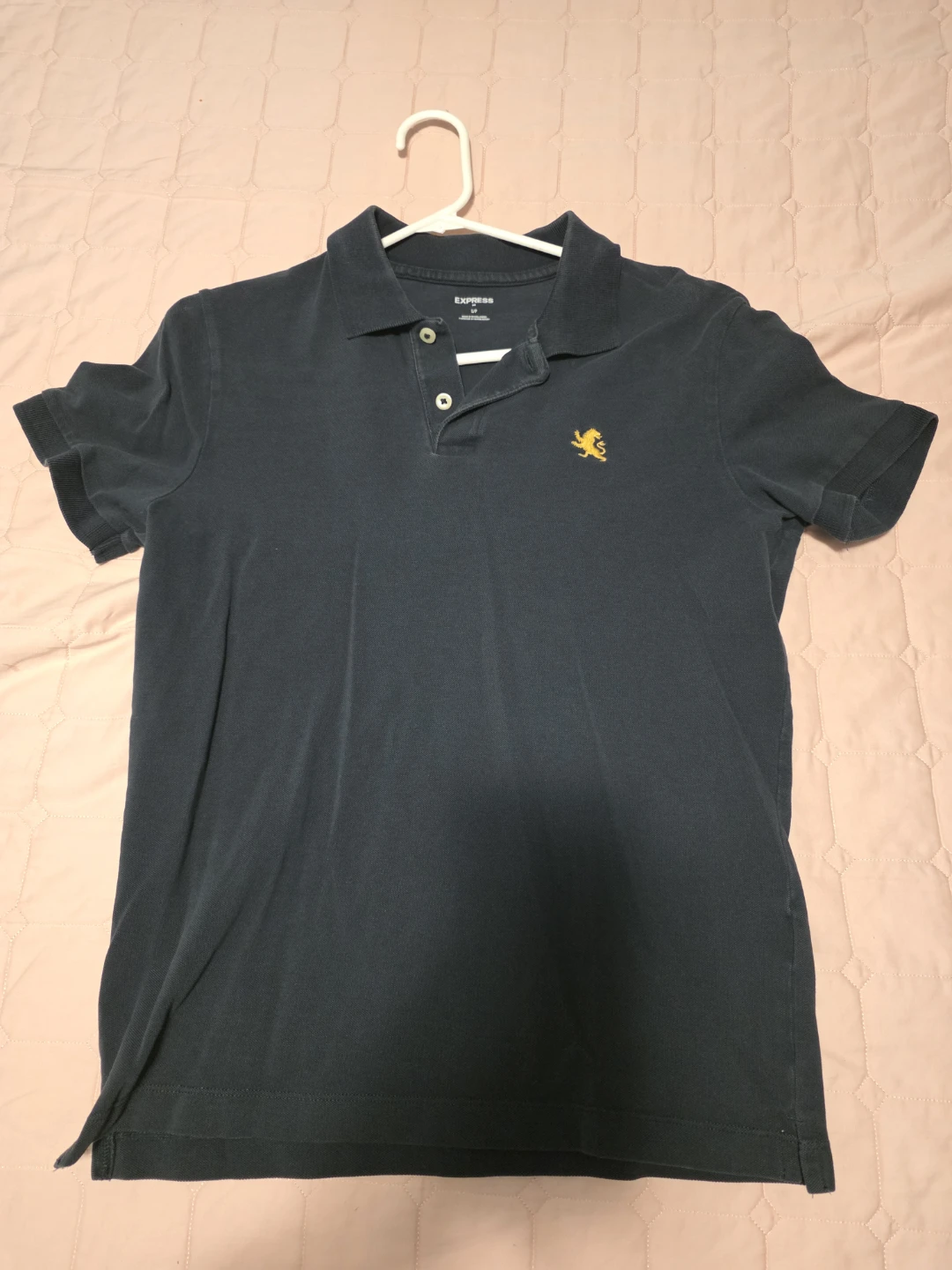 Express Men's Dark Gray Polo Shirt