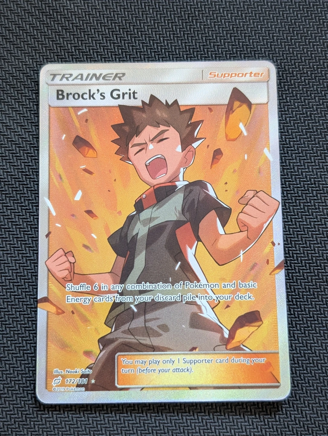 Brock's Grit Team Up Full Art 172/181 - Pokemon