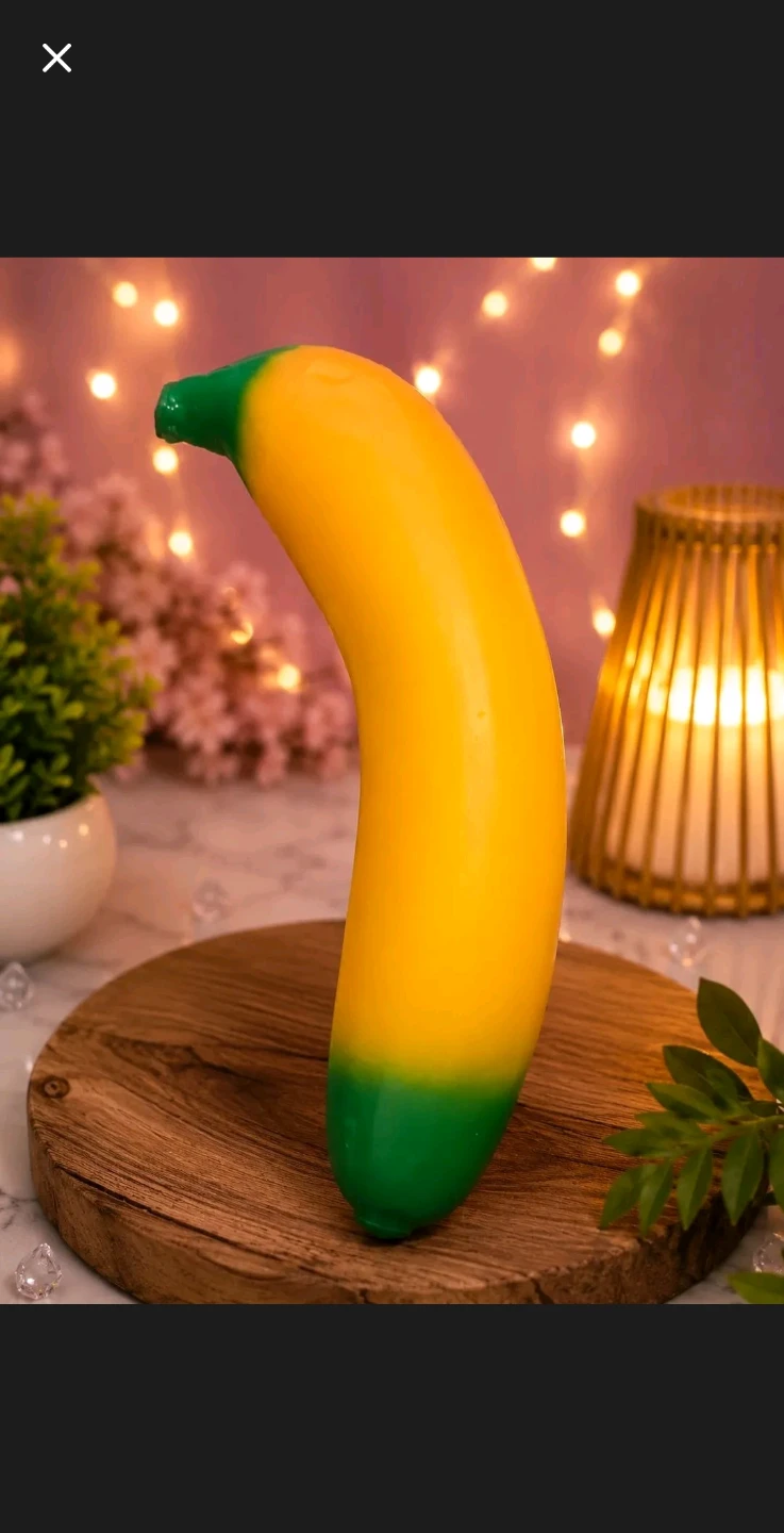 Yellow and Green Banana Squishy Toy