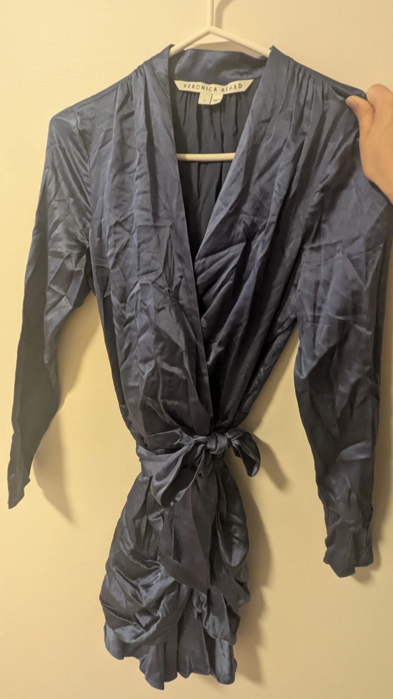 Veronica Beard Silk Ruched Dress - photo 2