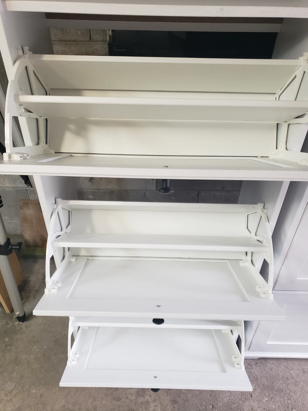White Shoe Cabinet Storage Unit - photo 2