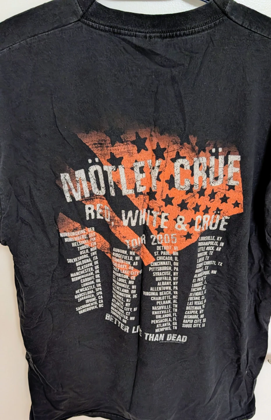 Mötley Crüe Red White & Crüe Tour 2005 T-Shirt - Men's Large - photo 4