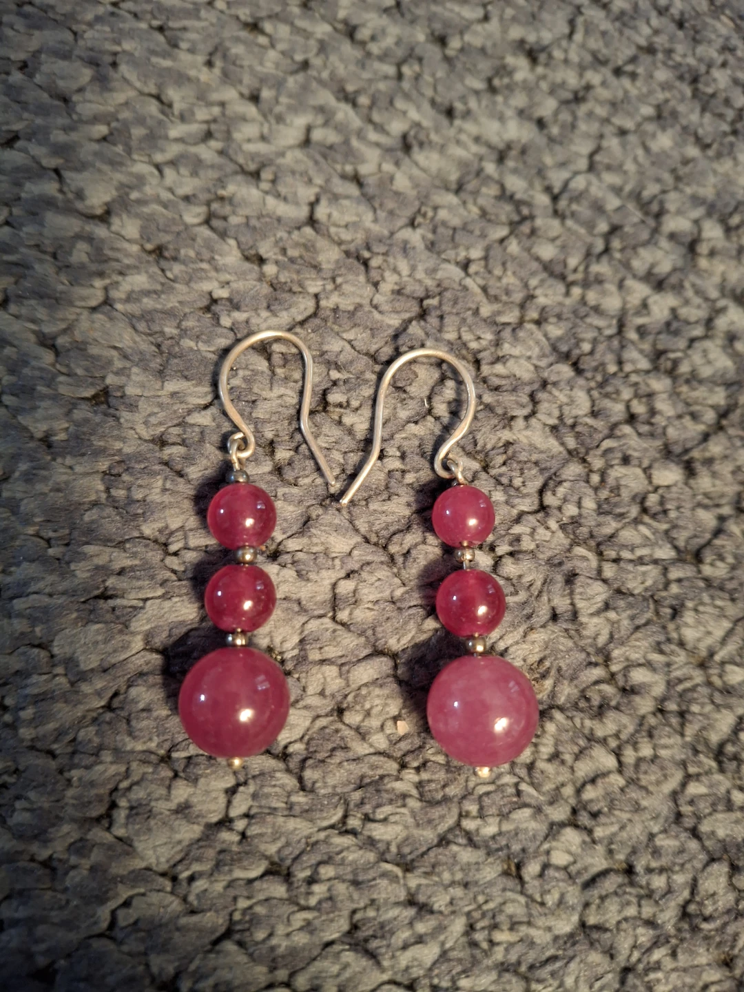 Sterling Silver Pink Topaz Earrings