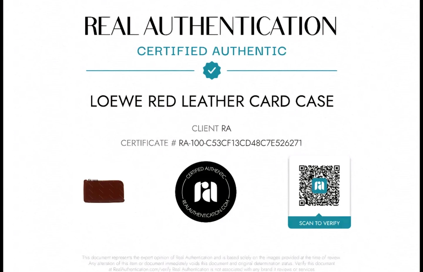Loewe Red Leather Card Case - photo 2