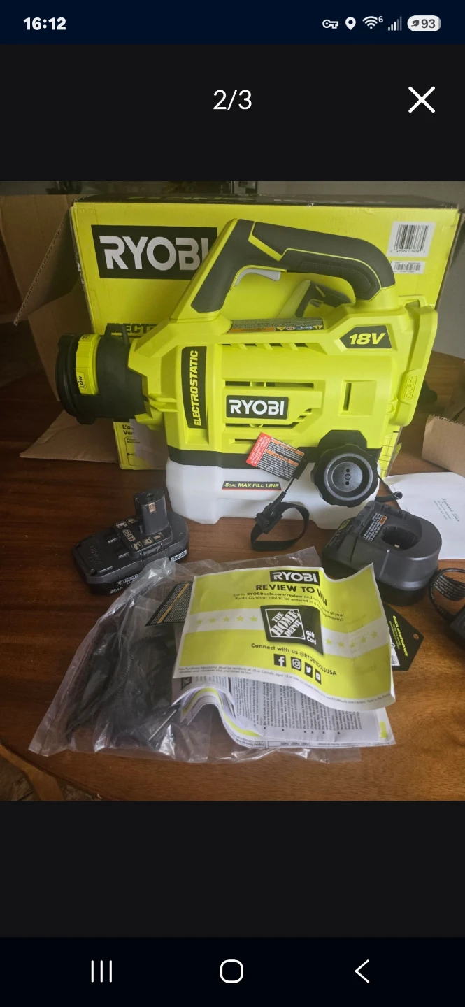 Ryobi 18V ONE+ Electrostatic Sprayer 1/2 Gallon - photo 2