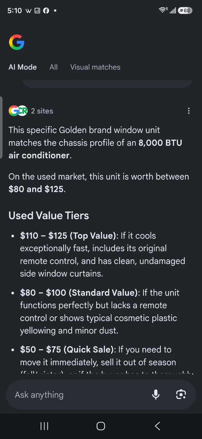 GOLDEN Window Air Conditioner - photo 2