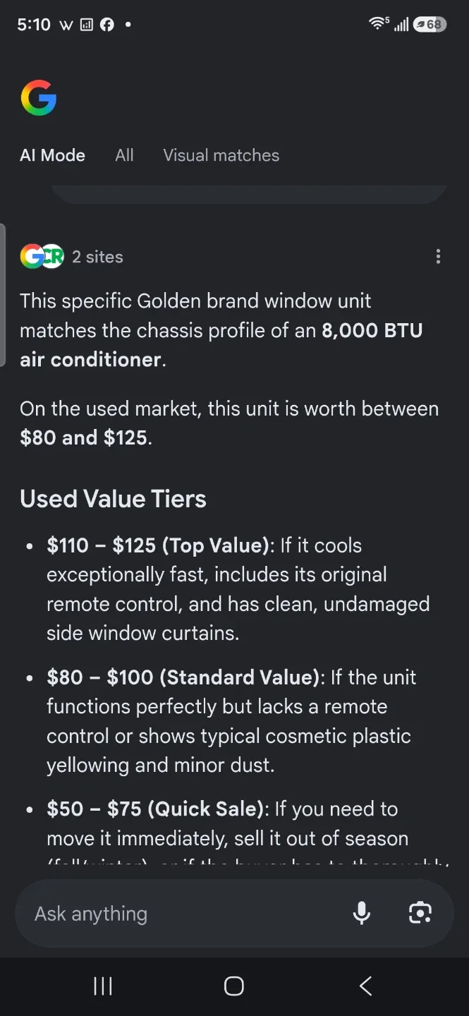 GOLDEN Window Air Conditioner - photo 2
