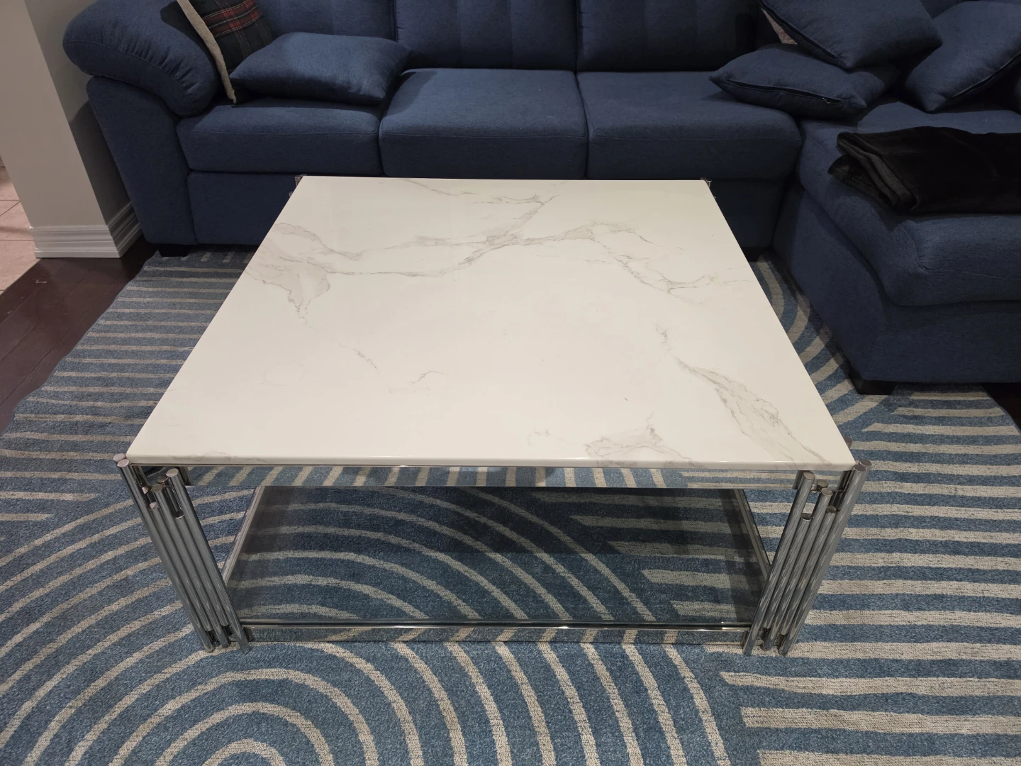 Modern Coffee Table with Marble Top