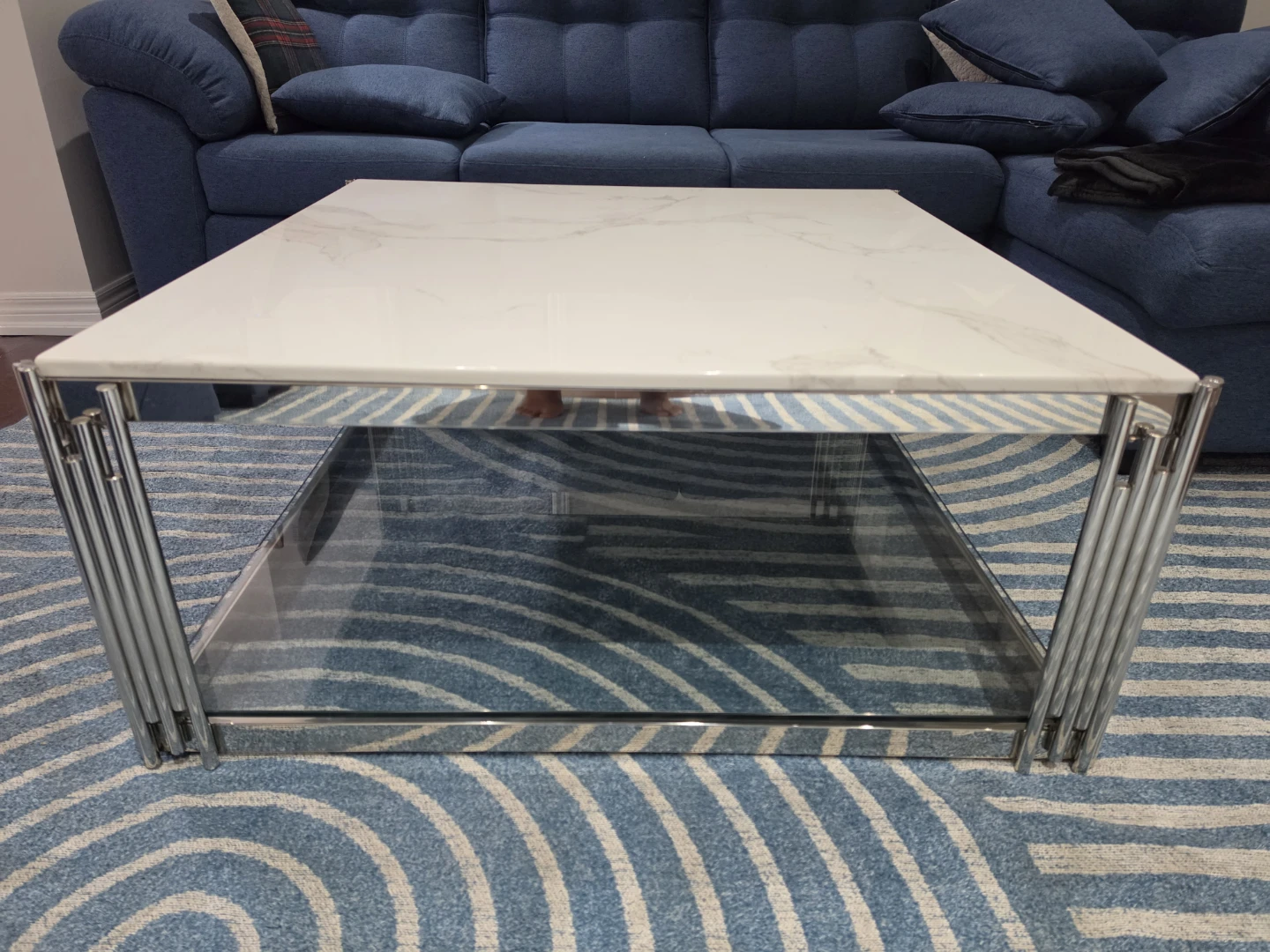 Modern Coffee Table with Marble Top - photo 2