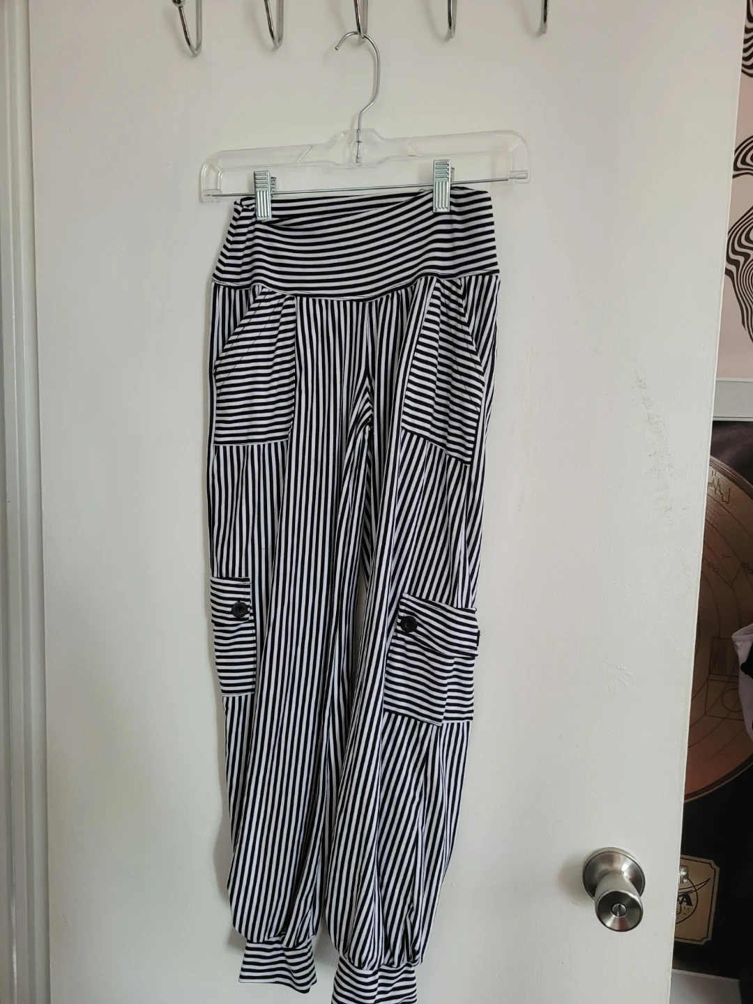 Striped Cargo Jogger Pants - photo 3
