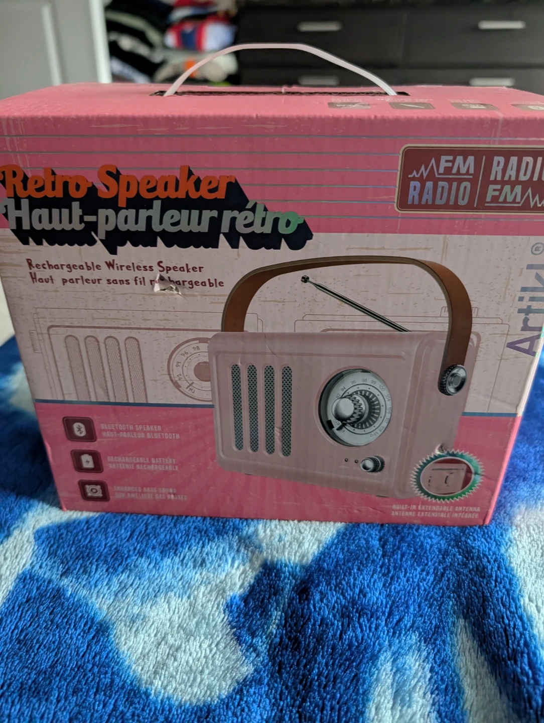 Pink Retro Rechargeable Wireless Speaker - photo 2
