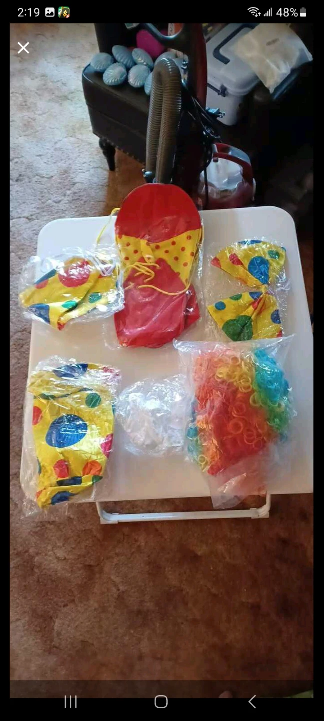 Clown Costume Accessories Set with Wig