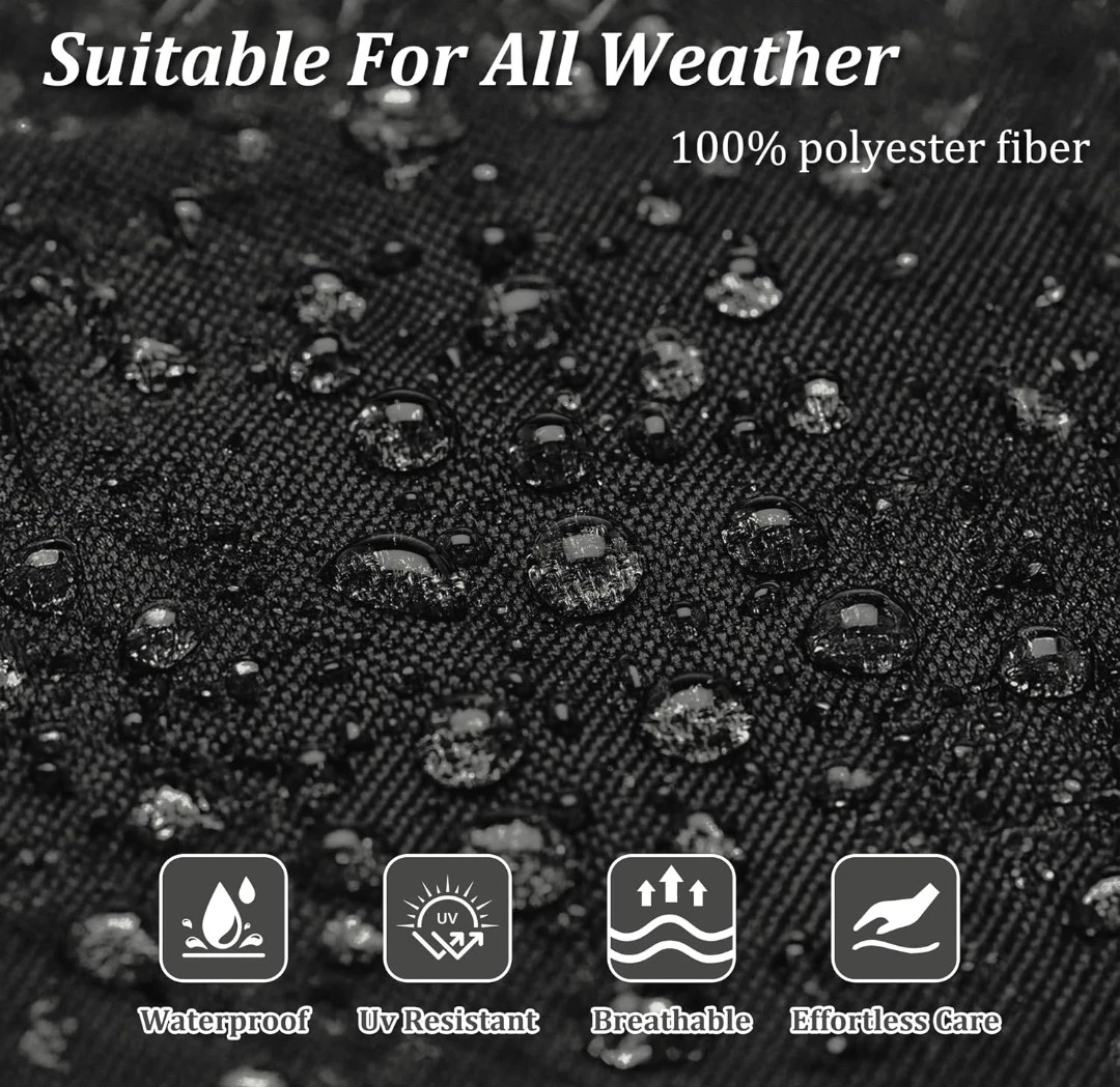 Black Outdoor Furniture Cushion Covers Set - photo 4
