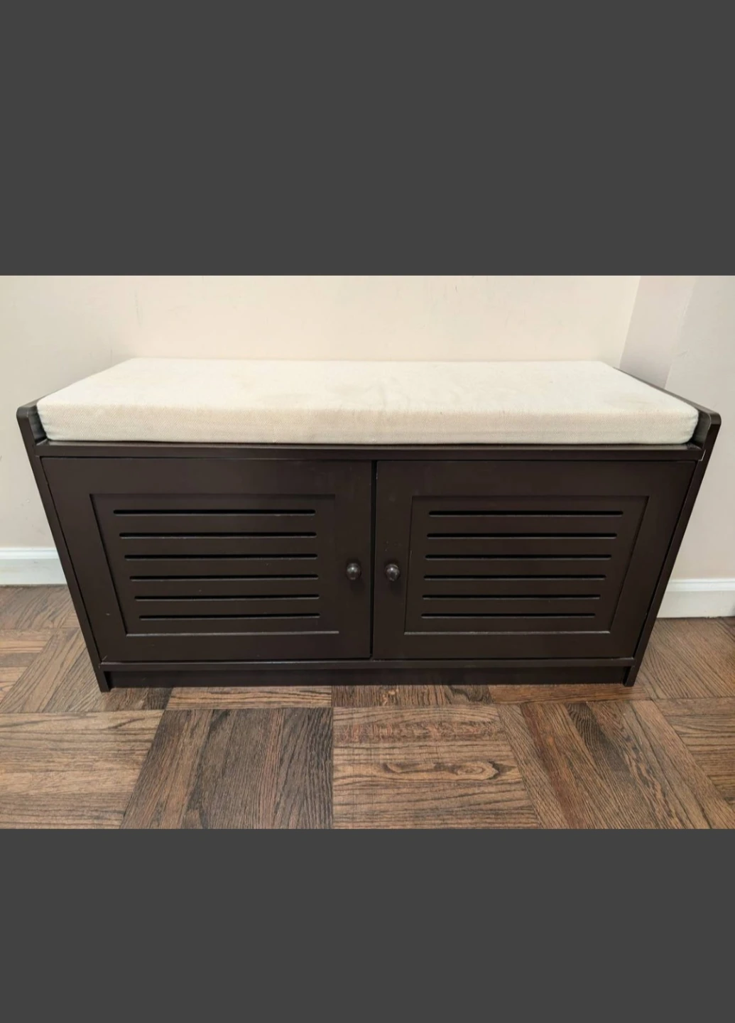 (FREE DELIVERY) Entryway Shoe Storage Bench with Cushion