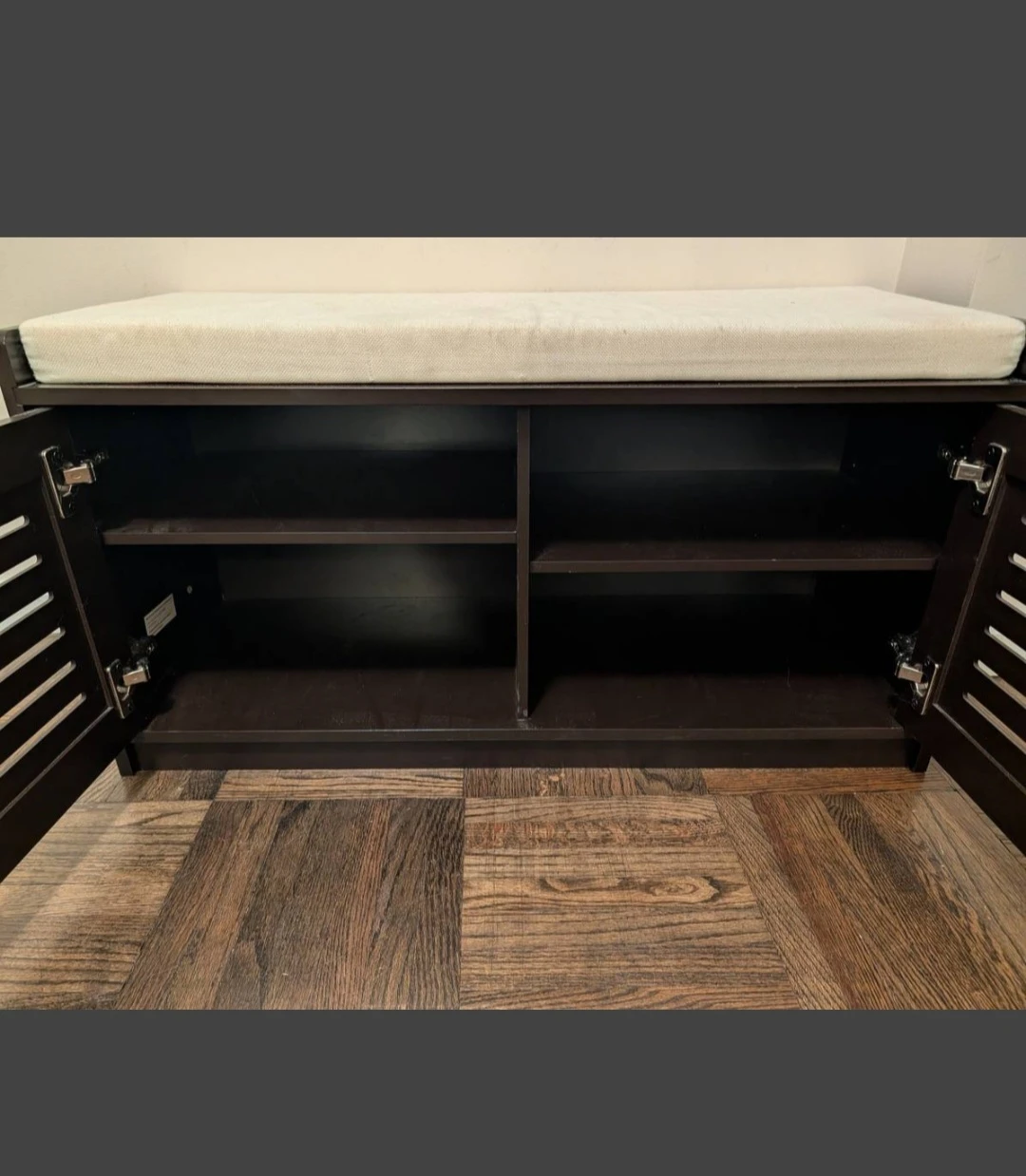 (FREE DELIVERY) Entryway Shoe Storage Bench with Cushion - photo 2