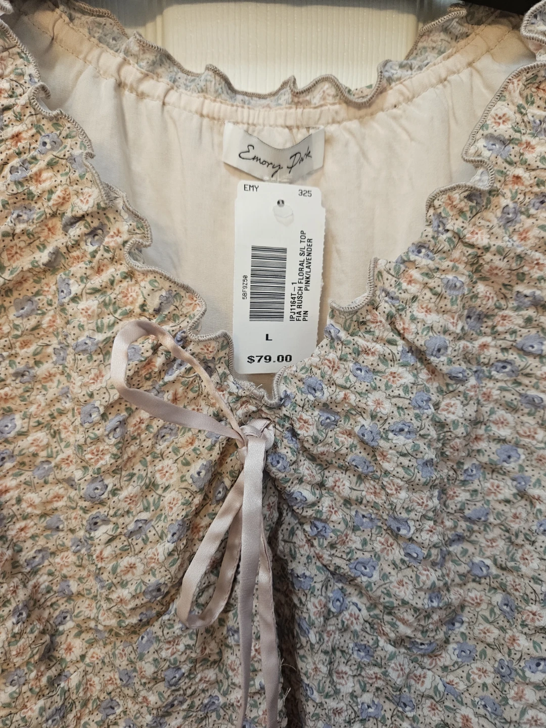 Emory Park Ruched Floral Top ( Size Large ) - photo 4