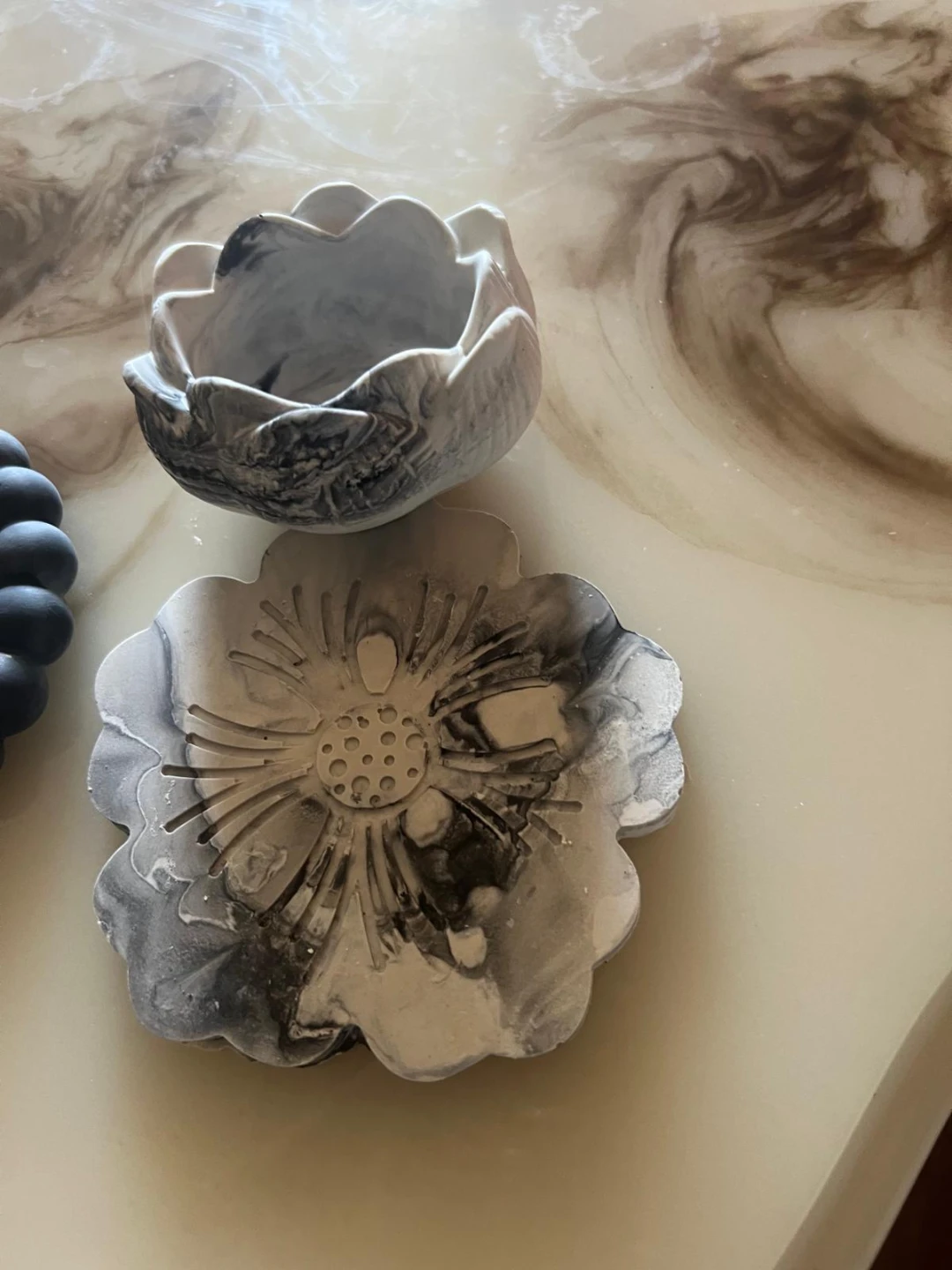 Flower-shaped Coaster and Pot Set - photo 2