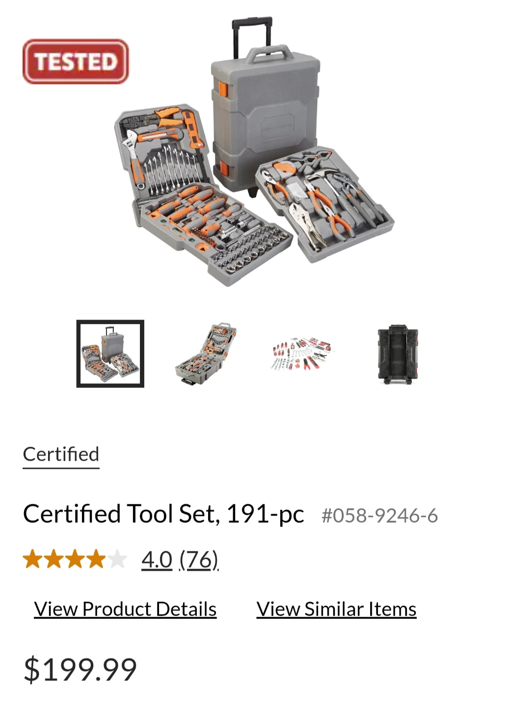 CERTIFIED General-Purpose Tool Set - 191 Pieces - photo 2