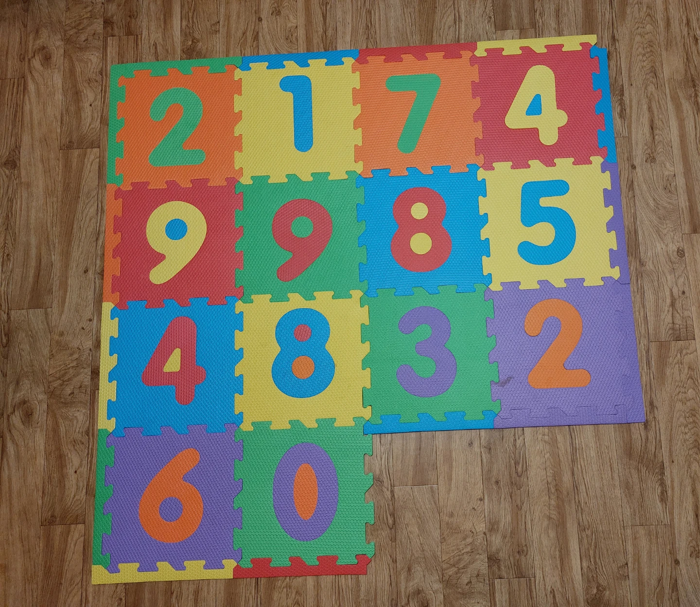Colorful Foam Number Puzzle Mats