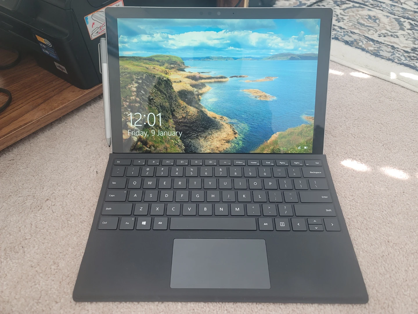 Microsoft Surface Pro 5th gen with pen and keyboard