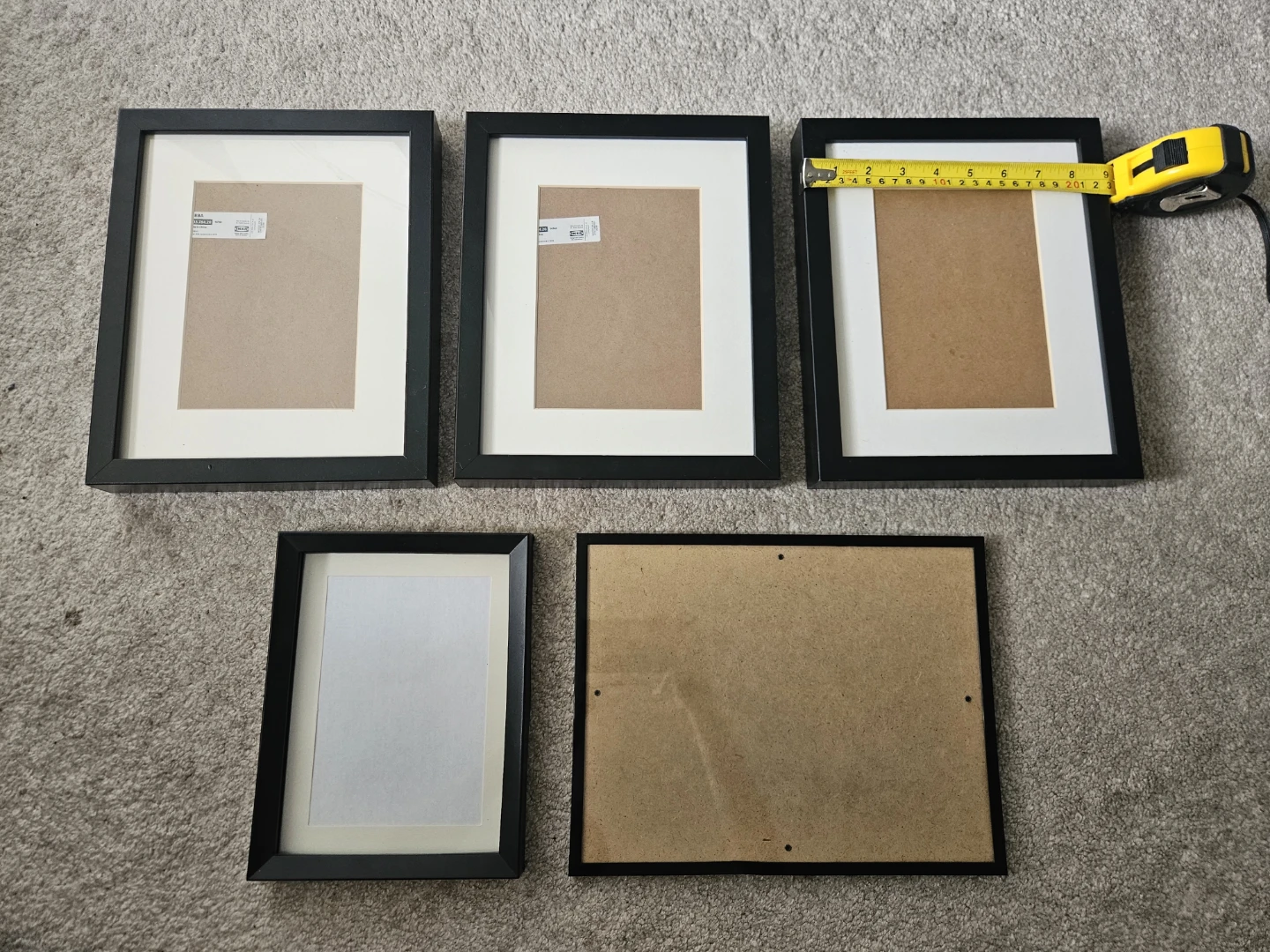 5 Black Picture Frames - photo 2