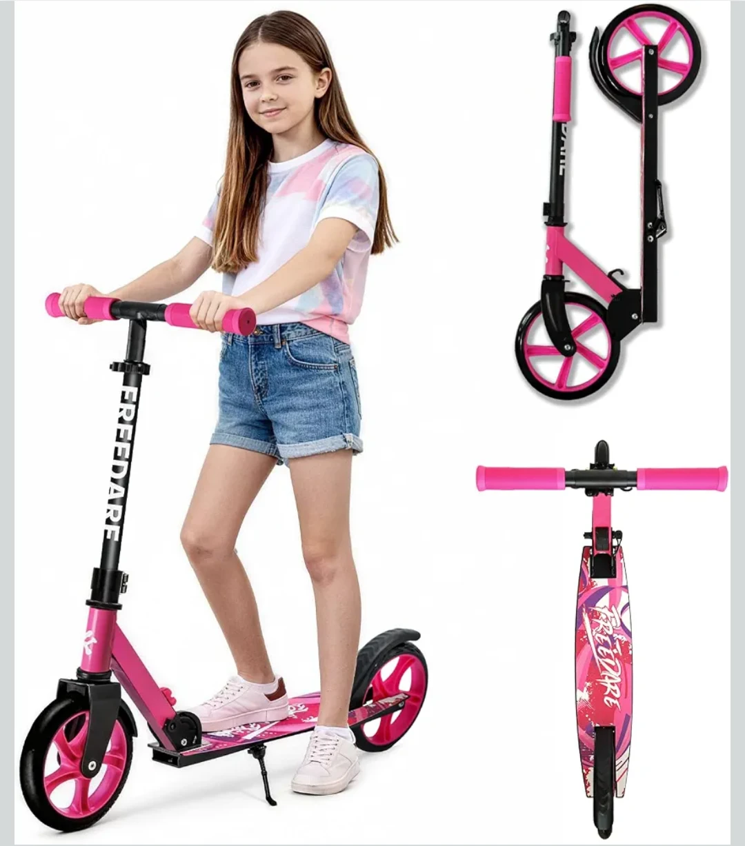FREEDARE Pink Folding Scooter for Kids & Teens - photo 2