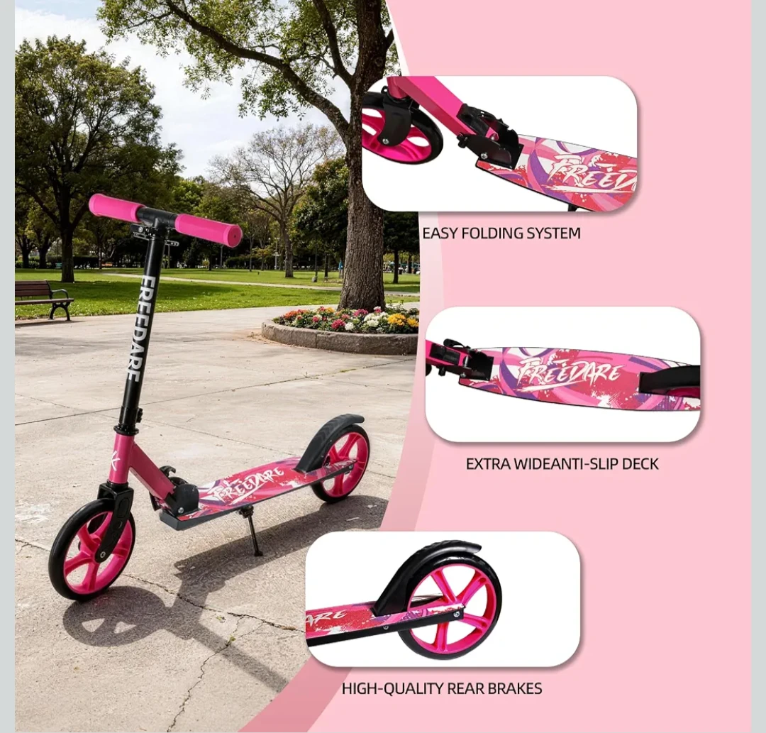FREEDARE Pink Folding Scooter for Kids & Teens - photo 4