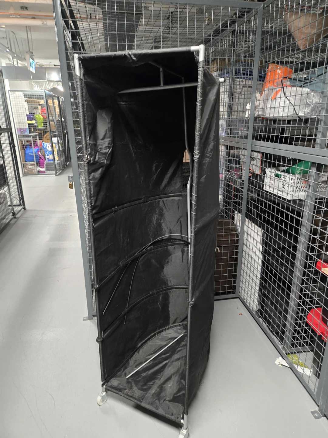 Black Portable Wardrobe Clothes Storage