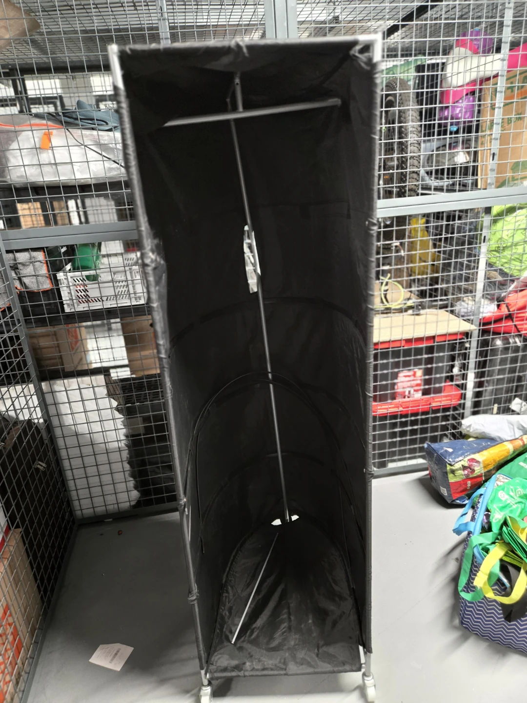 Black Portable Wardrobe Clothes Storage - photo 2