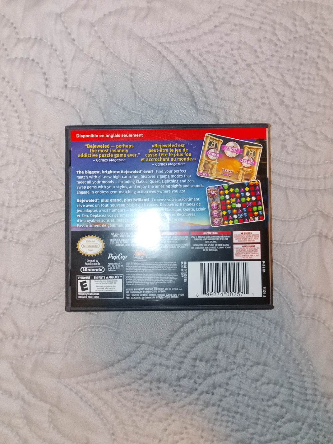 Nintendo DS Bejeweled 3 Game Freecycle - photo 2
