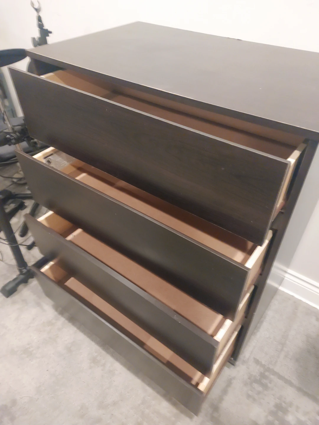 Dark Brown 4-Drawer Dresser - photo 2