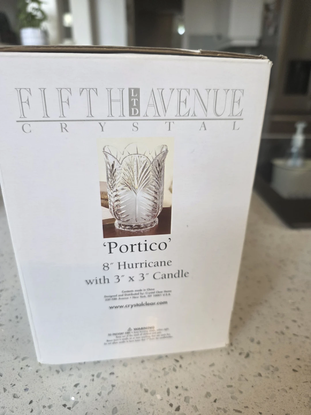 NEW Fifth Avenue Crystal 'Portico' 8" Hurricane Candle Holder - photo 2