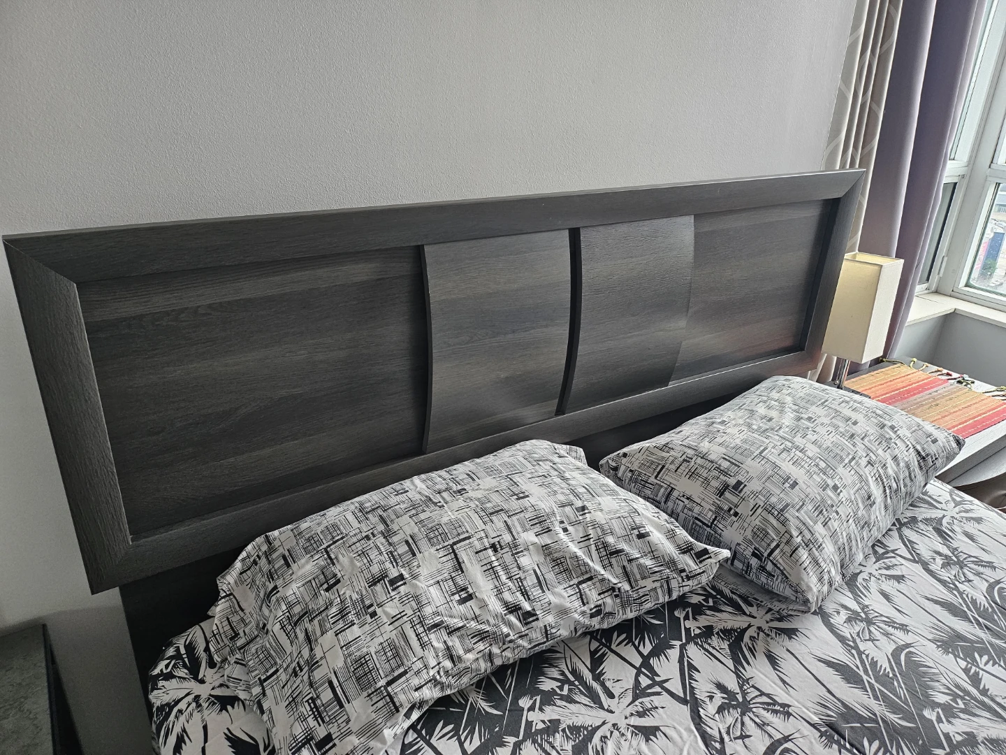 4-Piece Dark Grey Wood Bedroom Set - photo 3