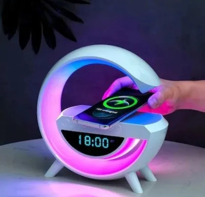 LED Alarm Clock with Wireless Charger