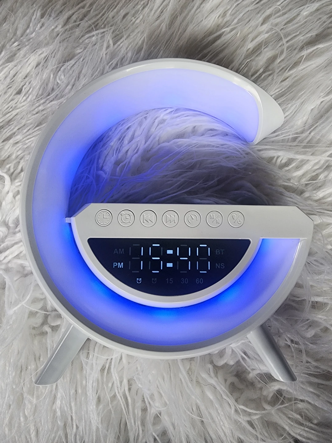 LED Alarm Clock with Wireless Charger - photo 2