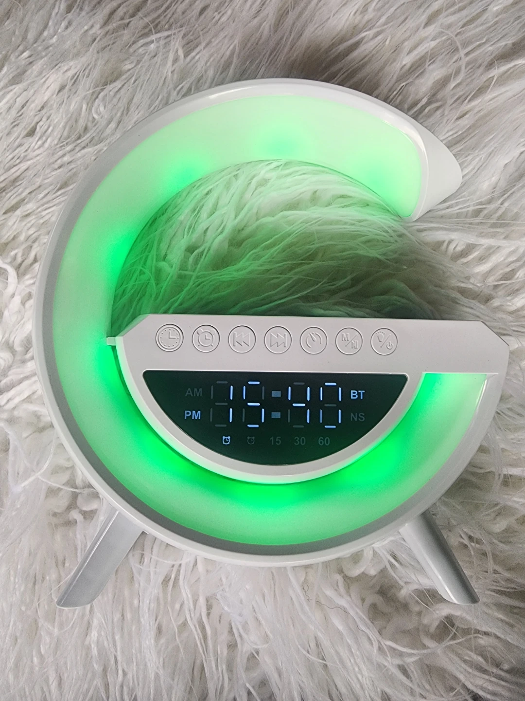 LED Alarm Clock with Wireless Charger - photo 3